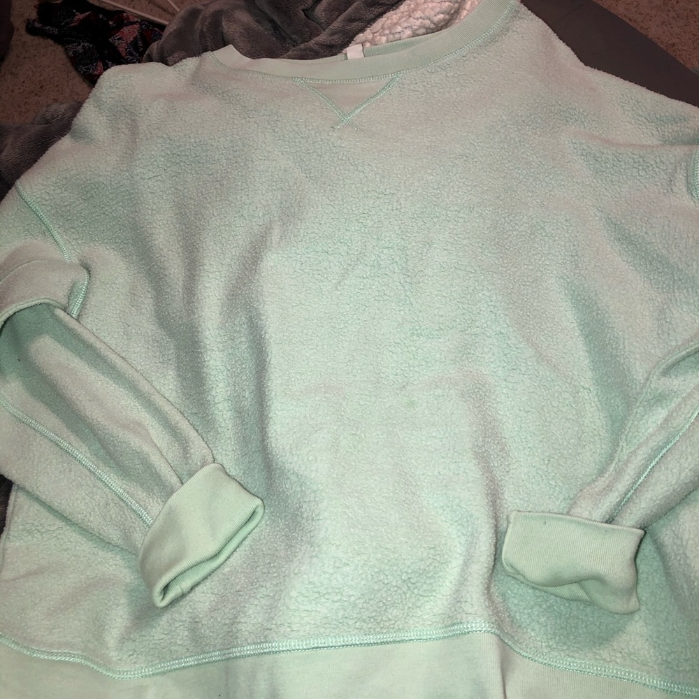 fuzzy american eagle crew neck